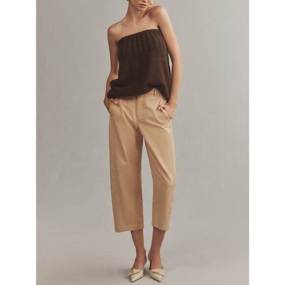 Maeve Curved Cropped Chino Pants 16W Plus Size - Picture 2 of 2